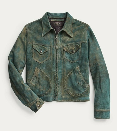 RRL Ralph Lauren Suede Jacket Indigo 