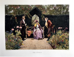 The Rivals Artist Dendy Sadler Vintage Color Engraving Etching By Gaujean Ebay
