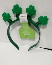 St. Patricks Day Headband Clover Lights Up - Spritz Brand. Qty discounts availab