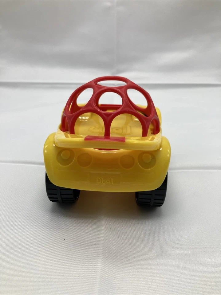 Kids II Inc OBall Rattle and Roll Car Baby Toy Red Yellow Colorful - Image 2 of 3