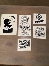Volcom Skateboard Stickers 5 Pack - Very Rare Vintage