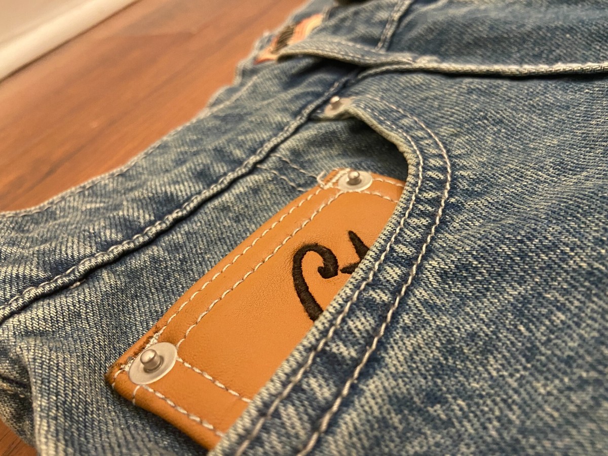 Jean Droit Corteiz C-Star - Coutures Apparentes, Taille M, Couleur Noir, Occasion Parfait état