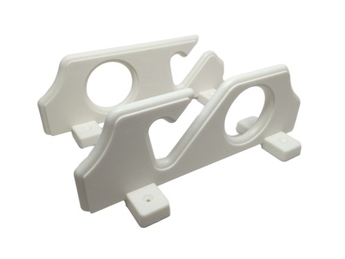 Pactrade Marine Boat Pair Of White Poly Rod Racks 2 Rod UV Stabilized ...