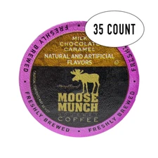 Moose Munch Coffee, Milk Chocolate Caramel, 35 Single Serve Cups