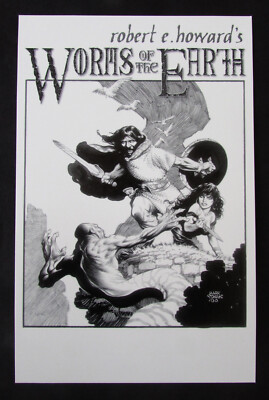 ROBERT E HOWARD WORMS OF THE EARTH BOOK PROMO CARD