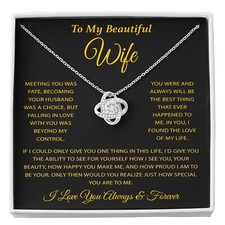 To My Wife Necklace, Wife Gift from Husband, Wife Birthday Gift, Christmas Gift