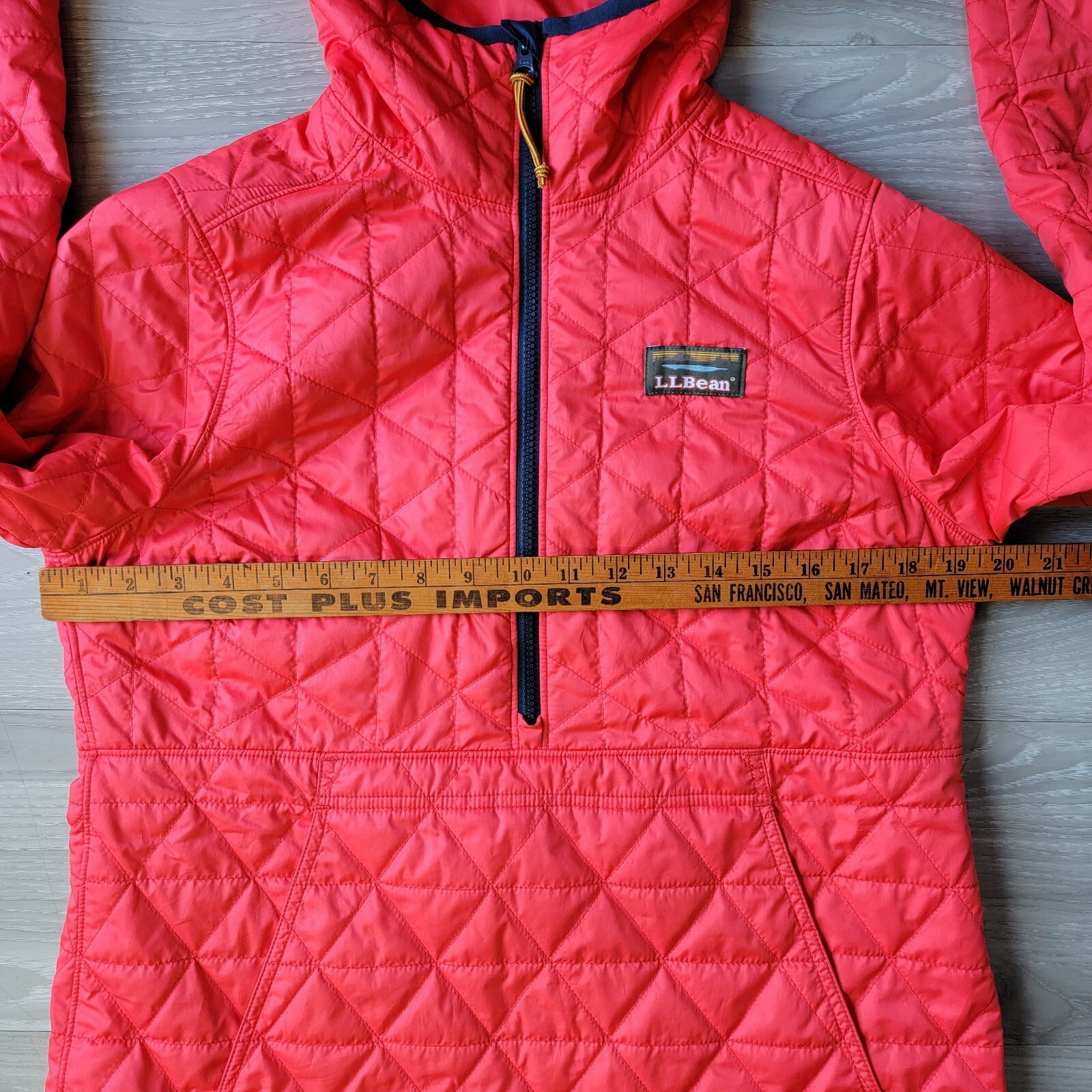 LL Bean Katahdin Insulated Hoodie Women's XS Red Pullover Hiking