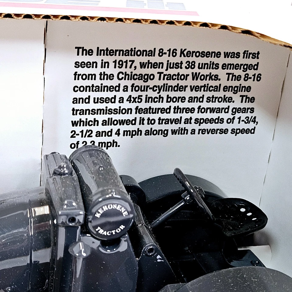 International 8-16 Kerosene Tractor Case IH Die Cast Metal Red USA Made 3+ Years - Image 4 of 4