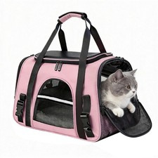 Pet Cat Dog Carrier Soft Collapsible Travel Puppy Carrier Fits Pets Up To 22lbs