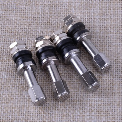 #ad 4pcs TR48 Stainless Steel Tyre Tire Valve Stems High Pressure Flush A2 $9.93