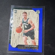 Panini NBA Hoops 2018-19 Donte DiVincenzo BLUE PARALLEL ROOKIE CARD #246 Bucks. rookie card picture
