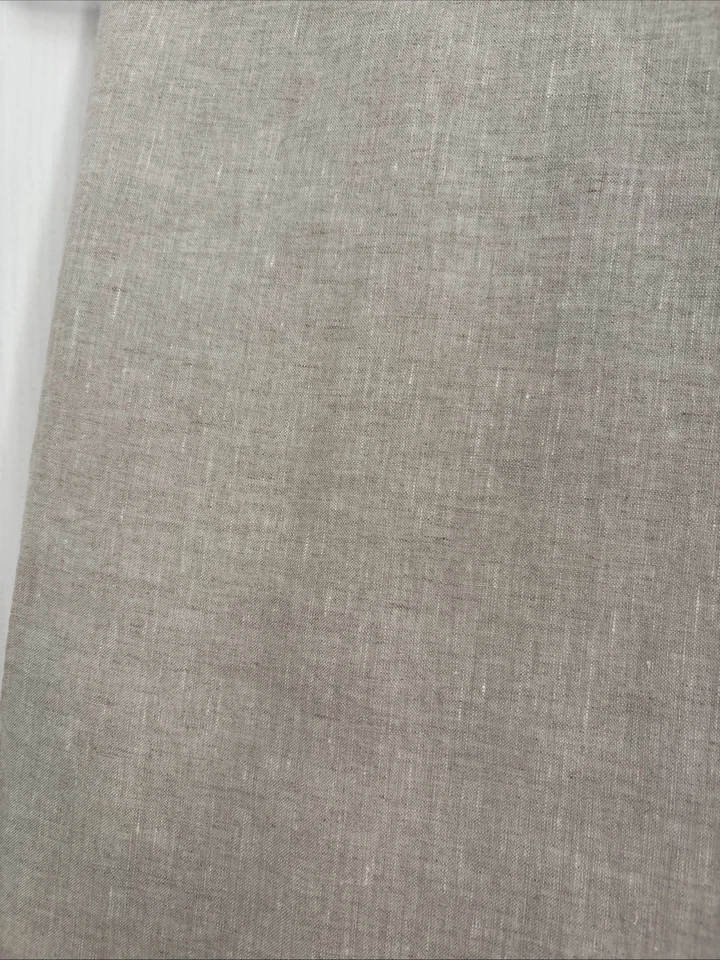 NEW West Elm European Flax Linen 48 x 84 Curtains~light beige ~SET OF 2 NEW - Image 2 of 4