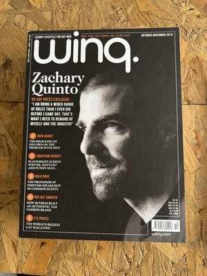 Winq Magazine October 2015,Zachary Quinto John Grant,Jonathan Harvey,Roja Dove,.