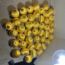 44 Yellow Gold Satin Silk Christmas Ornaments Balls 2"  44 Vintage Balls