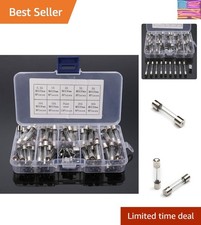 6x30MM Fast-Blow Glass Fuses Assorted Kit 72pcs 9 Values 250V 0.5 1 2 3 5 10 ...