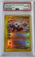2003 POKEMON AQUAPOLIS #63 TYROGUE REVERSE FOIL PSA 10 on eBay