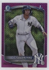 2025 Bowman Chrome Prospects Mega Box Fuchsia Mojo Refractor Edgleen Perez 1k9t