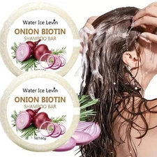 1/2pcs Onion&Biotin Shampoo Bar Soap For All Hair Types Moisturizing Soothing