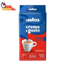 Lavazza Crema E Gusto Ground Coffee, Medium Roast, Arabica and Robusta Blend, 8.