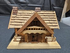 Handcrafted Rustic Log Cabin Porch Fence Very Detailed Made In Oregon