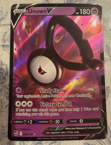 unown v pokemon card value Pokemon SWSH12: Silver Tempest Unown V (Alternate Full Art) Holofoil / Damaged