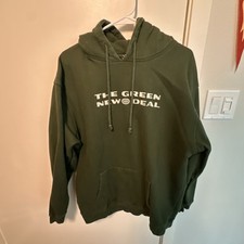 AOC “The Green New Deal” Green Hoodie Men’s XL Made In USA