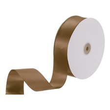 Satin Ribbon 1-1/2 Inch x 100 Yards Light Brown Single Face Satin Ribbon