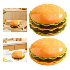 Stackable Burger Plate Set Plates and Bowls Set Cute Dinner Plate Multipurpose