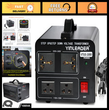1000W Voltage Converter Transformer 110V to 220V OR 220V to 110V 