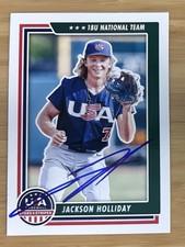 Jackson Holliday Signed Auto IP 2022 Panini Stars & Stripes USA Rookie Card