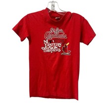 Vintage 1985 Single Stitch Kid  s Size Large St. Louis Cardinals T Shirt Red