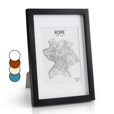 Bilderrahmen Holz A4 Wanddeko Foto Poster Glasscheibe Modern 21x30 cm Schwarz 