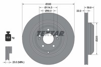 2Er-Set 2Er Set Bremsscheibe Textar 92314905 KIA 58411J5250