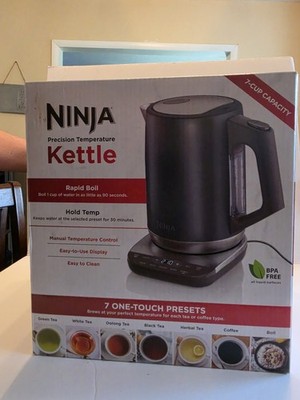 KT200 Ninja Precision Temp Electric Kettle 1500 watts BPA Free Grey 7-Cup 