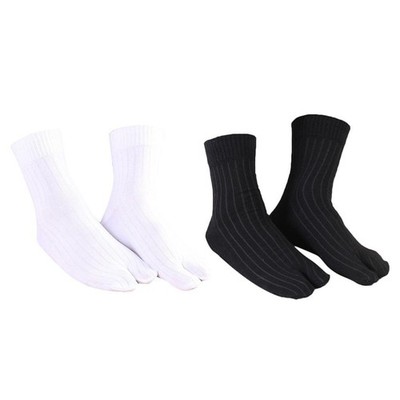 Herren Damen 2 Paar Baumwollsocken Crew 2 Zehensocken Tabi Socken Hallux Valgus