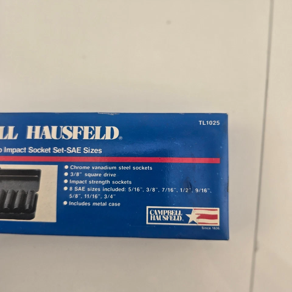Campbell Hausfeld 9 peças 3/8" conjunto de soquete de impacto profundo SAE com estojo de metal - Imagem 4 de 4