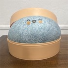 RAMS Blue Glitter Foam Squeeze Ball Stress Reliever w/ Beige Container — photo 1