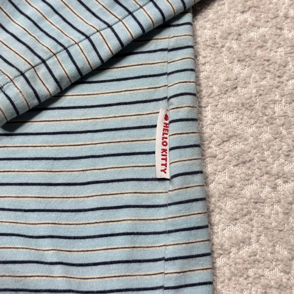 Hello Kitty Shirt Womens Small Striped Long Sleeve Crewneck Sanrio Kawaii Cute - Image 4 of 4