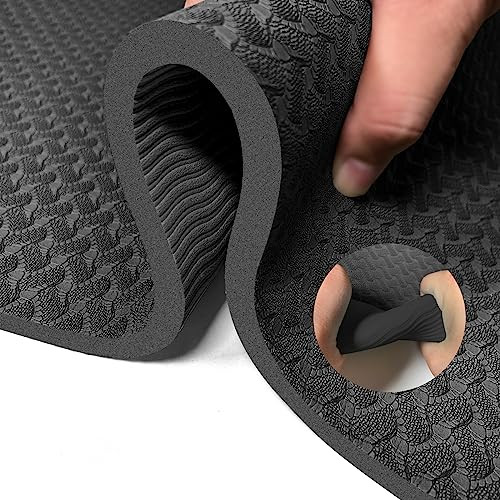 Extra Thick 8mm Non-Slip TPE Yoga Mat Eco-Friendly High-Density Exercise Mat
