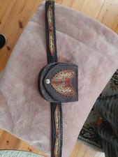 Gürtel  Western Style Schlangenleder mit Schlangenleder und Türkisen mit Tasche