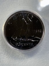 1982 Canada 10 Cents Proof Like Graded MS 65 by ANACS