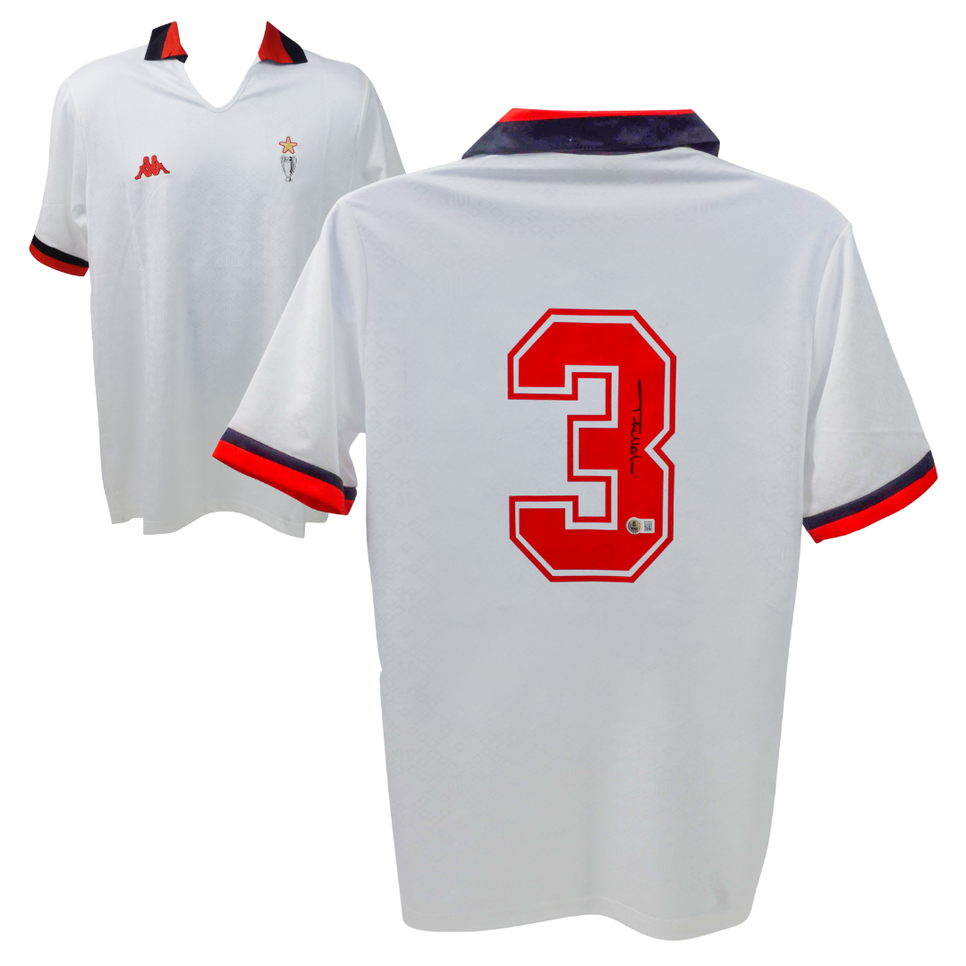 Paolo Maldini Signed AC Milan Away Soccer Jersey #3 with Beckett
