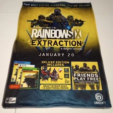 Rainbow Six Etraction Fabric Gamestop Promo Display Banner 24" X 34"