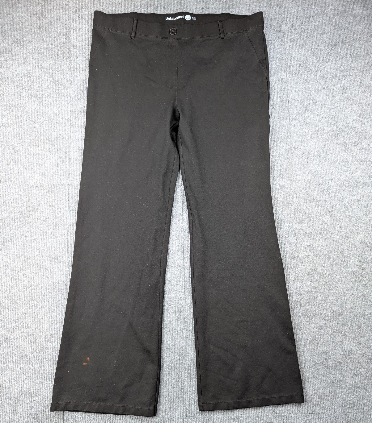 BetaBrand Wide Leg Trouser Womens 2XL Black Pull On Career Comfort Ponte Knit