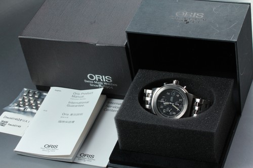 Orologio Uomo Automatico Oris Big Crown 7511 Cronografo Quadrante Nero 42mm - Foto 1 di 13