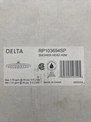 Delta Modern 1.75 GPM Single Function Round Rain Shower Head  RP103694SP