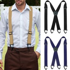 Hidden Braces Suspender for Men Under Clothes 3， 4 buckles  X-shaped anti slip
