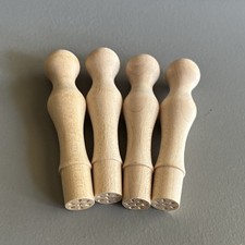 Unfinished Wood Peg Dolls Set 4pcs Peg Doll Shape Craft Pieces