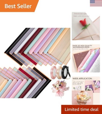 DIY Floral Arrangement Kit   100 Sheets & Ribbons for Elegant Gift Wrapping