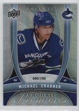 2009-10 Upper Deck Trilogy Rookie Premieres /799 Michael Grabner #128 fh9